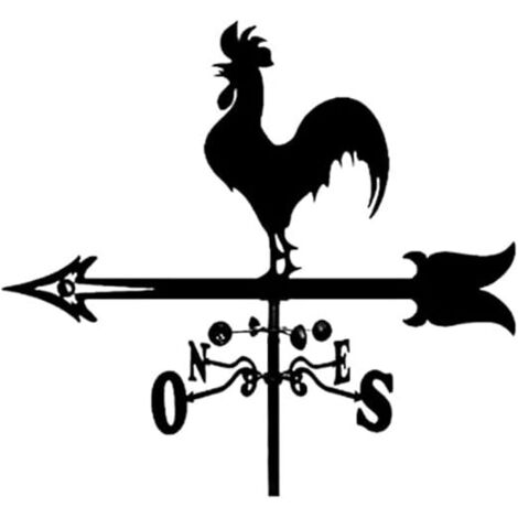 Girouette de jardin en métal 50 cm – Résistante au vent et aux intempéries – Indicateur de direction du vent pour pelouse et extérieur (1/4)