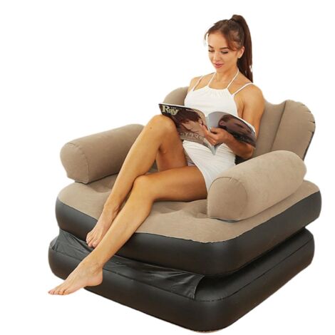 Chaise Gonflable - 5 dans 1 canapé d'air Portable avec des accoudoirs d'angle est Fait de matérLit Pliant Multifonction en Forme de Gonflable à détendre pour Le Salon, Le Camping, la Chambre (1/5)