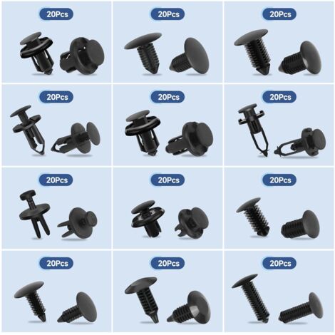 Kit De 447 Rivets Et Clips Plastique Pour Voiture - 18 Tailles, Avec Outils De Retrait, Pour Panneaux, Pare-chocs, Portes