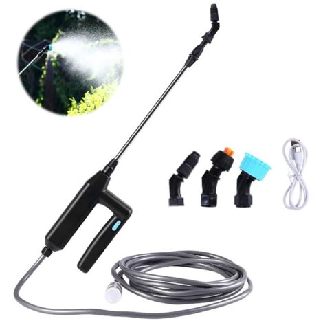 Pulvérisateur électrique 7.4V avec 3 buses – Rallonge télescopique 22 pouces – Tuyau de 5m pour arrosage précis – Rechargeable USB