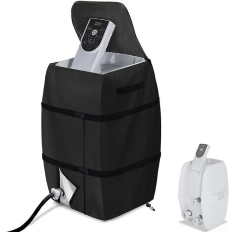 Housses universelles pour Pompe de Chauffe-Eau, 43 x 38 x 54 cm, Housses de Pompe gonflables pour Spa et (Noir)