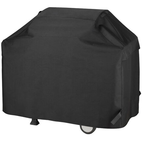 Housse de meuble, housse de barbecue, housse de protection pour barbecue, housse de barbecue coupe-vent/anti-UV/imperméable/résistant à l'humidité/anti-poussière 147x61x117cm (1/5)