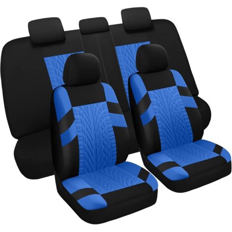 Housses De Siège Auto Pour Toyota Hiace – Tissu Rouge & Noir, Avant, NEUVES