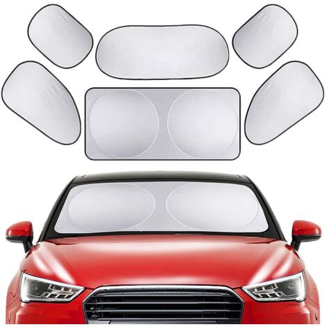 Pare-Soleil de Pare-Brise de Voiture + Pare-Soleil de Fenêtre Latérale/Arrière de Voiture, Bloque Les Rayons UV Isolation Thermique Protection de Pare-Soleil de Voitures 150x70cm