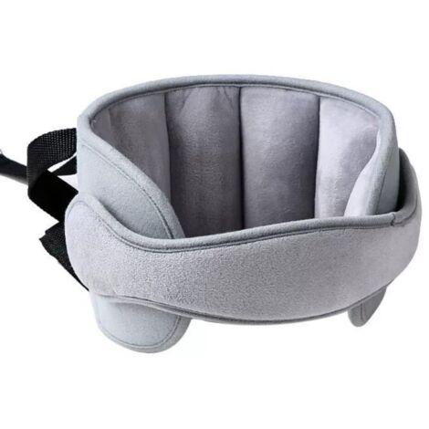 Ceinture d'aide à la Tête pour Siège d'auto pour Enfant, appuie-tête réglable pour siège de sécurité enfant, Confortable Cale Cou Oreiller Tête Fixation Holder Repose Protéger Coussin, Gris (1/5)