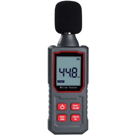 Sonomètre Lecteur de Niveau Sonore de 30 à 130 dB avec Microphone Capacitif, écran HD Rétroéclairé, Testeur de Surveillance des Décibels (1/5)