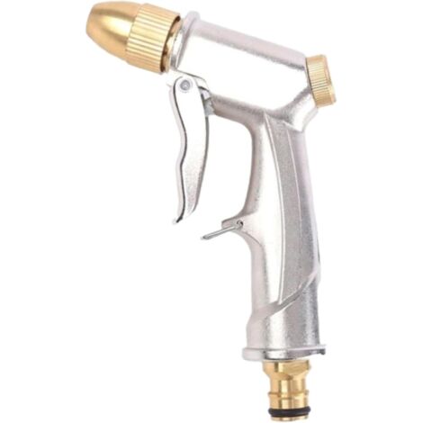 Buse de pulvérisation pour tuyau d'arrosage robuste – Tête de fixation à jet d'eau haute pression en laiton, pistolet de nettoyage pour l'extérieur, la pelouse, l'automobile, le nettoyage commercial c