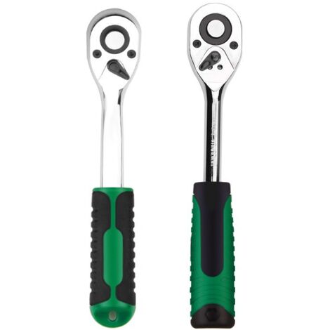 Clés à cliquet 3/8", Poignée de Clé à Douille à Dégagement Rapide 72 Dents, Acier au Chrome Vanadium de Haute Qualité, Outil de Garage de Réparation Automatique, 200mm (1/2)