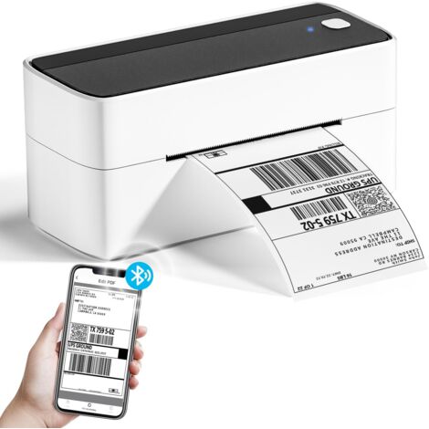 Imprimante d'étiquettes Bluetooth thermique 4" x 6" – Tête d'impression céramique – Vitesse 150 mm/s – Compatible avec Amazon, eBay, Shopify