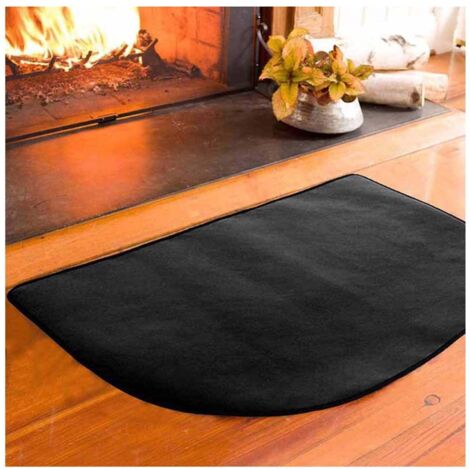Tapis de cheminée pour cheminée d'intérieur - Flamme intérieure - Tapis de gril - Tapis ignifugé - Tapis de barbecue demi-rond - Tapis de foyer pour la maison et l'extérieur (taille : 100 x 150 cm) (1/5)