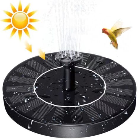 Pompe De Fontaine Solaire De Bain D'oiseau, Pompe De Fontaine Solaire Flottante Avec 4 Buses Pour Le Bain D'oiseau, Jardin, Étang, Piscine, Extérieur (1/5)