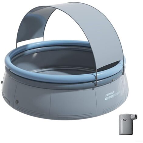 Applicable Piscine pliable à gonflage automatique avec auvent amovible anti UV pour arrière-cour, 3 m (1/5)