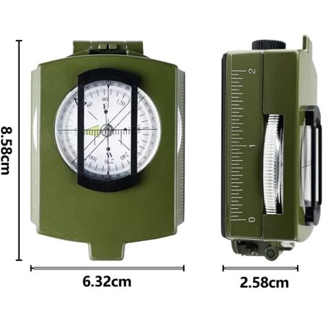Boussole Militaire 3 En 1 Multifonction - Étanche Avec Thermomètre Et Porte-Clés Pour Randonnée