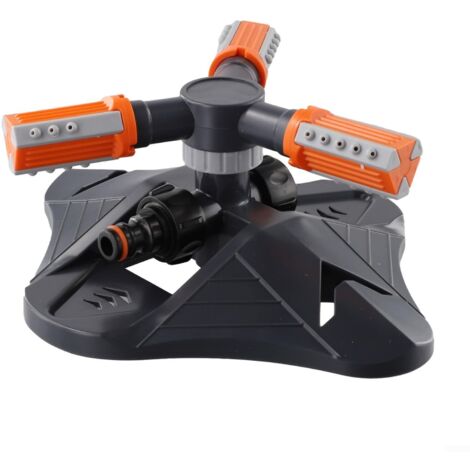 Arroseur de pelouse de jardin avec tête réglable pour une distribution ciblée de l'eau (orange) (1/5)