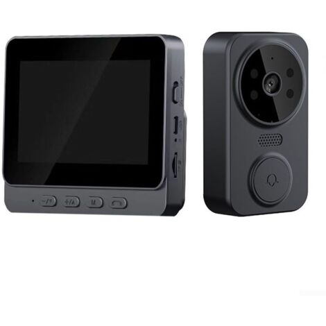 Sonnette vidéo sans fil, écran de 4,3 pouces, sonnette de téléphone, interphone, Wi-Fi 2,4 GHz, haut-parleur intégré, microphone (1/5)
