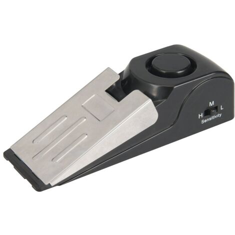 Cale Bloque Porte avec Fonction Alarme, 1PC Butée de Porte avec Alarme, Cale Porte avec Alarme 120 DB, Porte de Sécurité à Réglable pour la Protection Personnelle de la Maison,Voyage (1/4)