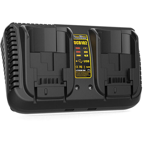 Applicable Batterie 18V DCB184 DCB200 DCB182 DCB180 DCB181 DCB182 et Double Port Chargeur DCB102 pour Dewalt Chargeur DCB105 DCB108 DCB118 DCB132 (1/5)