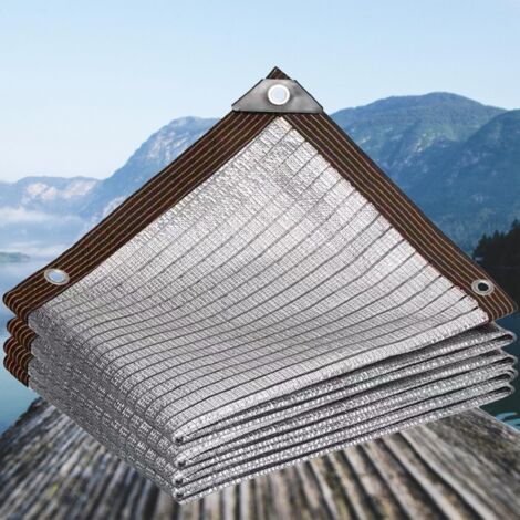 Filet D'Ombrage De Terrasse Voile D'Ombrage Rectangulaire en Tissu avec œIllets 90% De Protection Anti-UV,Respirante en pour Balcon Piscine. (Feuille d'aluminium / 4 7m / 13.1ft23ft) (1/4)