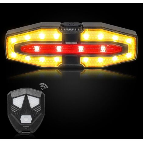 Feu arrière de vélo avec clignotant sans fil – Rechargeable USB – 5 modes – Étanche – Haute luminosité pour sécurité nocturne