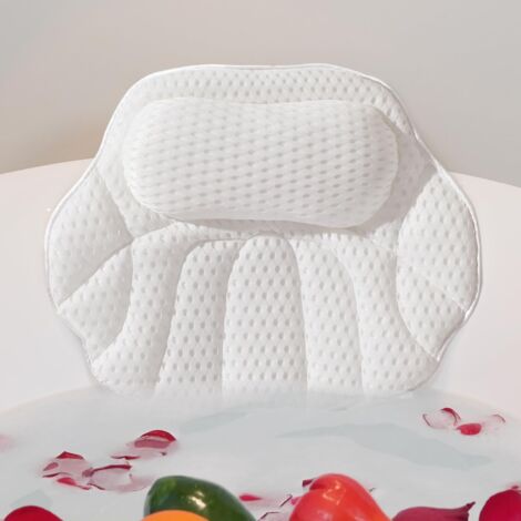 Coussin De Bain Complet Extra Long Avec Soutien Tête Dos Lombaire - 168 Ventouses, Maille 5D Séchage Rapide
