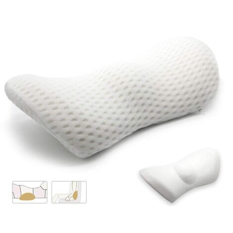 Coussin de Soutien du Dos, Oreiller de Soutien Lombaire en Mousse à Mémoire de Forme, Oreiller de Couchage de Soutien de Taille pour Chaise de Bureau, Siège D'auto et Maternité (1/5)