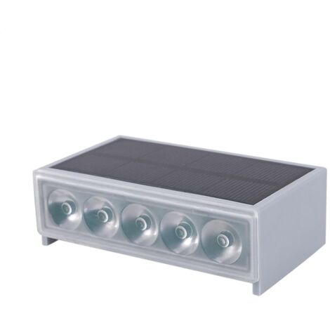 Lampes de marche à énergie solaire, lampes solaires pour marches Lumières d'escalier extérieures à LED IP65 étanches,Lumières d'escalier extérieures intelligentes de contrôle de la(6 pcs ) (1/5)