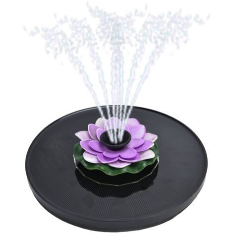 Fontaine Solaire Pompe, Solaire Flottant Extérieur Fontaine 1.4W Pompe Bassin Solaire avec 6 Buses pour Bain d'oiseaux Aquarium Étang Piscine Patio Jardin Fontaine Décoration de Jardin