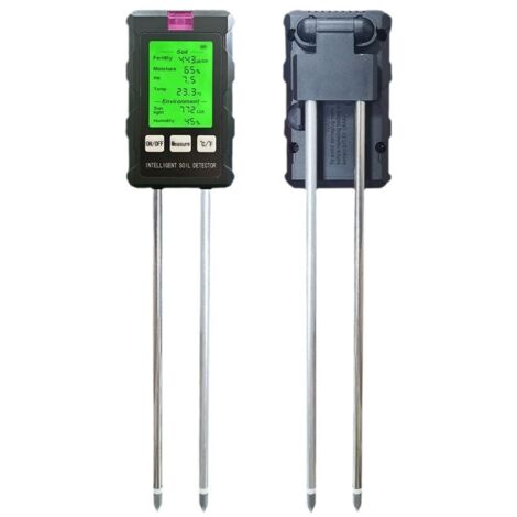Testeur Humidité Plante, 6 en 1 Hygrometre Plante avec Fertilité du Sol/Humidité/pH/Température/Lumière Solaire/Humidité Ambiante, Humidimètre du Sol pour Jardinage, Agriculture et Plantes d'Extérieur (1/5)
