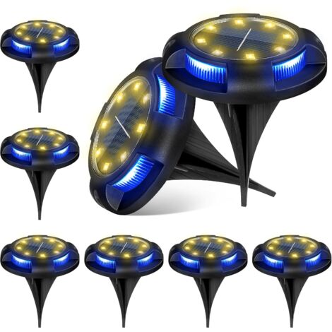 8 Pièces Lampe Solaire Exterieur 8+4 LED Lumiere Solaire Exterieur Jardin Étanche IP65 Éclairage pour Chemins Pour Jardin Chemin Terrace Cour Pelouse Escaliers (1/5)