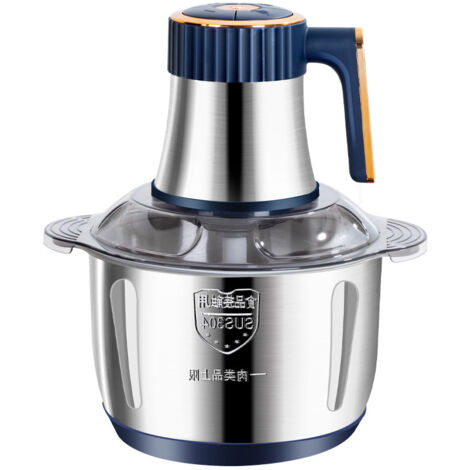 Hachoir électrique 5L 500W – 5 vitesses – 6 lames en acier inoxydable – Hachage rapide viandes, légumes, fruits