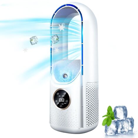Climatiseur portable 3 en 1 – Refroidisseur d'air, humidificateur, purificateur – 6 vitesses – Moteur silencieux pour confort optimal (1/5)