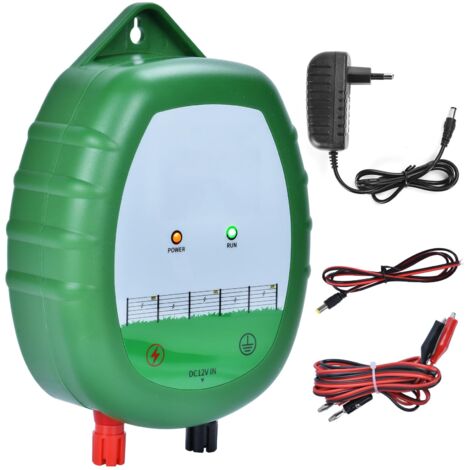 Électrificateur de clôture électrique 10 km – Imperméable – 3 méthodes d'alimentation – Pour moutons, vaches, chevaux, volaille