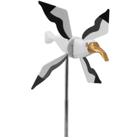Moulin à Vent pour Oiseaux, Moulin à Vent, Girouette, Ornement De Jardin, Girouette Petite Décoration en Métal Peinte à La Main pour Décorations De Cour Extérieure
