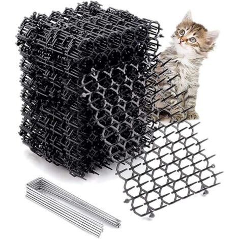 Tapis Anti Chat,Pic Anti Chat,12 barrières pour Animaux avec Pointes, Tapis répulsif pour Chats 20x15cm, répulsif pour Animaux avec Pointes, Tapis à Pointes pour la Maison pour arrêter Les Chats (1/5)
