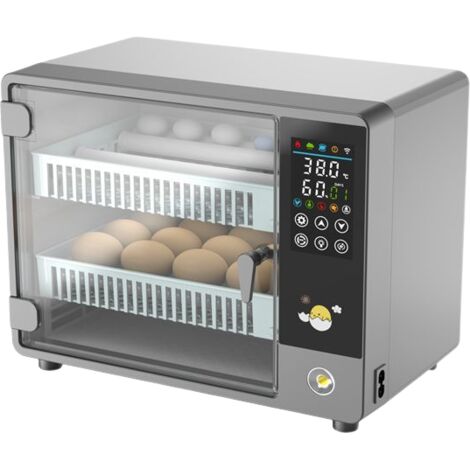 Incubateurs pour œufs à couver, incubateur d'œufs avec rotation automatique des œufs et surveillance de l'humidité, incubateur pour œufs de poule, incubateur d'œufs avec bougeoir pour œufs de canard, 