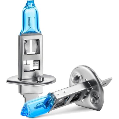 H1 Ampoule Halogène, Phares Blanc Chaud Lumière, Pour 12V 55W Voiture Kit de Lampe Remplacement (2 Pièces) (1/4)