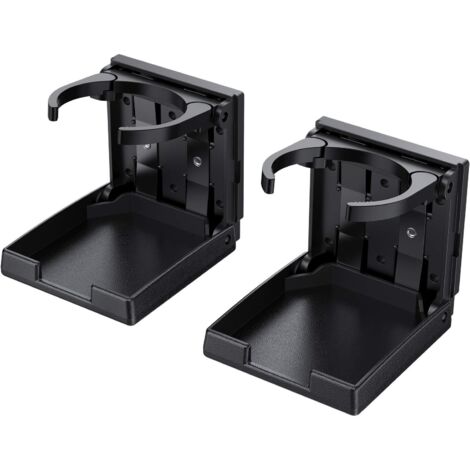 2PCS Universel Réglable Pliant Coupe Porte Gobelets Noir Voiture Porte-Boissons Boîtes Étanches en Plastique Titulaires Portable Diamètre de 5-7,5 cm Diamètre pour Voiture Camion Bateau (1/5)