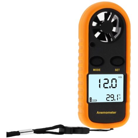 GM816 Anémomètre Portable, Anémomètre Numérique Haute Précision, anémomètre à écran LCD pour le vol de cerf-volant/météorologie/pêche avec vitesse de l'air MAX/MIN/AVG, test de température du vent (1/5)