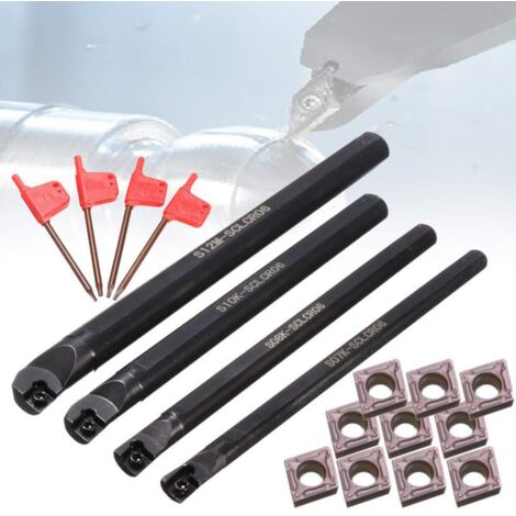Applicable 4pcs s07k / s08k / s10k / s12m - sclcr06 porte - outils de voiture + 10pcs ccmt06020
8 lames (1/5)