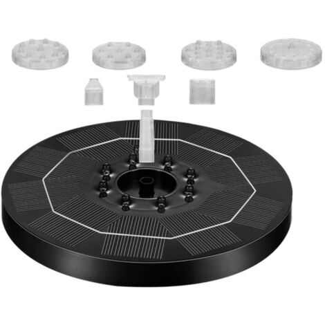 Pompe De Fontaine Solaire De LED 3.5w Avec La Lumière Colorée De LED, Pompe De Fontaine Solaire De Bain D'oiseau De 6 Buses Pour L'extérieur, Jardin, Étang, Bain D'oiseau, Piscine (1/5)