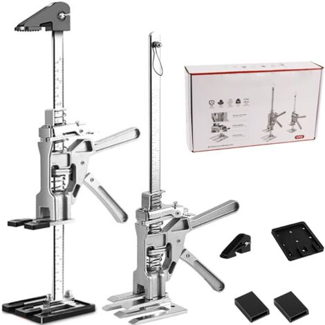 Cric manuel de levage 38.3cm – Capacité de 25kg – Acier massif – Positionnement précis pour installation de fenêtres et meubles (1/5)