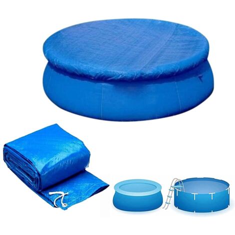 Bâche pour Piscine, Bâche de Protection pour Piscine Ronde, Durable Antipoussière Couverture de Piscine pour Piscines Hors Sol (183cm(6ft)) (1/5)