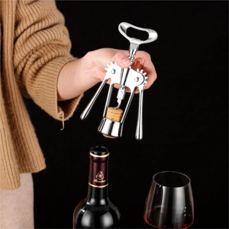 Ouvre-Bouteille Vin Aiguille Portable – Pompe à Air En Alliage Aluminium Rouge – Ouverture Rapide Sans Dommage