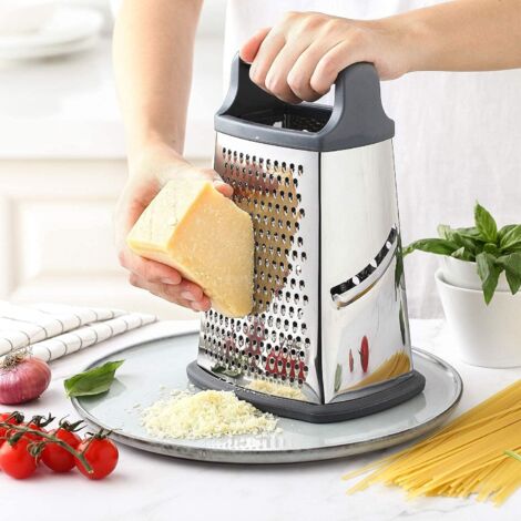 Lwuey Râpe à Fromage Manuelle Avec Récipient - Acier Inoxydable Tranchante Pour Légumes Fromage Parmesan