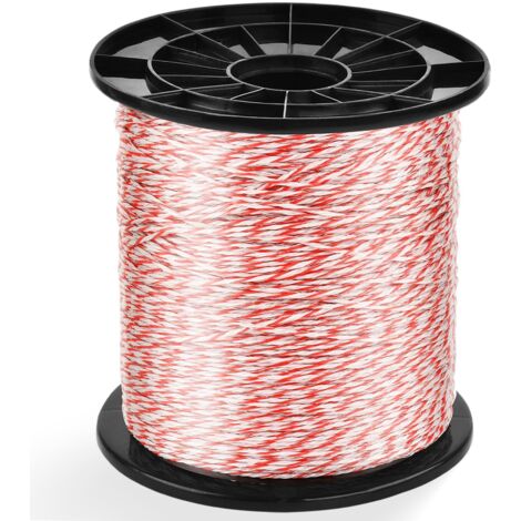 500M Fil électrique de Haute Conductivité pour Clôture électronique du Bétail, Fil de Clôture électrique Portable pour Chevaux, Vaches, Moutons Et Chiens（500m 2.0MM