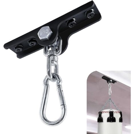 Crochet de suspension robuste pour sac de frappe - Rotation à 360° - Support mural au plafond - Crochet en bois pour entraînement de boxe, Muay Thai, yoga aérien, balançoire et hamac (1/5)