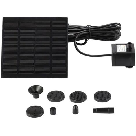 Fontaine Solaire Kit de Pompe de Fontaine Solaire avec Panneaux solaires individuels pour Bain d'oiseaux, étang extérieur, Cour, Jardin et Aquarium Décoration Jardin