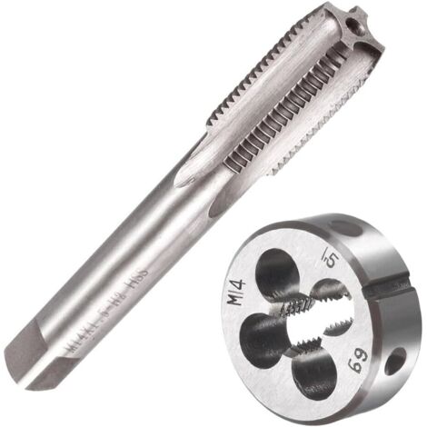 M14 X 1,5 Métrique Tarauds et Filières, M14 X 1,5mm Kit de Taraudage et Filetage HSS Tarauds à Main Droite Filetage (1/5)