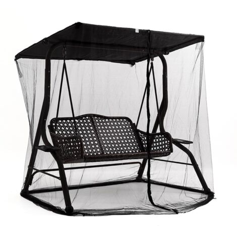 Moustiquaires, Moustiquaire avec Fermeture éclair pour Parasol 2 Places Balançoire De Porche Moustiquaire pour Balançoire De Jardin Extérieure Balcon Voyage Camping Chaise Pivotante (1/5)