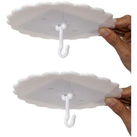 Lot de 2 crochets de plafond en forme de dôme super colle – Moustiquaire et auvent de lit (17,8 cm, 2 ensembles) – Installation facile, sans clous (1/5)